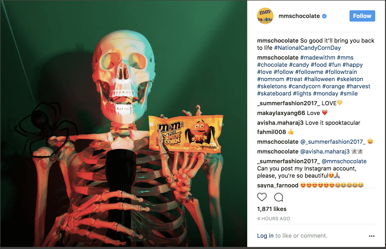 MMs Halloween Instagram