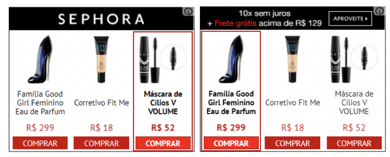 Sephora personalized retargeting ads