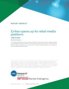 Hero image - Criteo opens up its retail media platform - Scott Denne - 451 Research