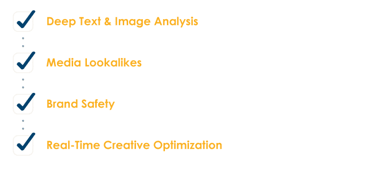 Deep text and image analysis, media lookalikes, brand safety, and real-time creative optimization.