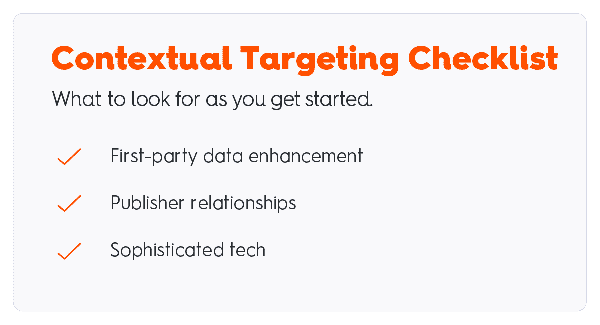 contextual targeting checklist