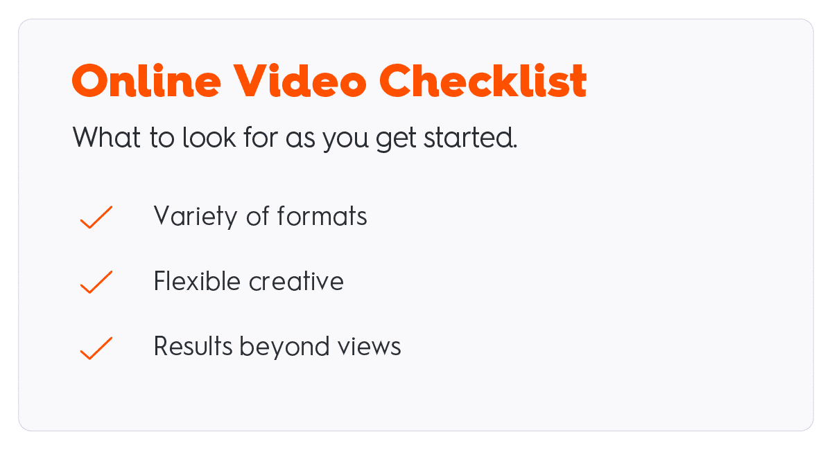 online video advertising checklist